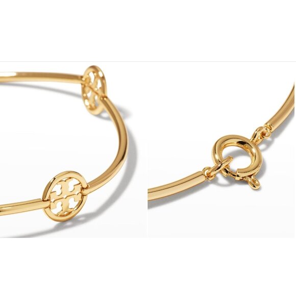 Tory Burch Gold Miller Double T Station Bracelet - Picture 2 of 8